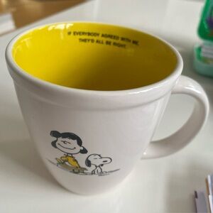Peanuts Lucy and Snoopy Mug ‘If everybody agreed with me they’d all be right’